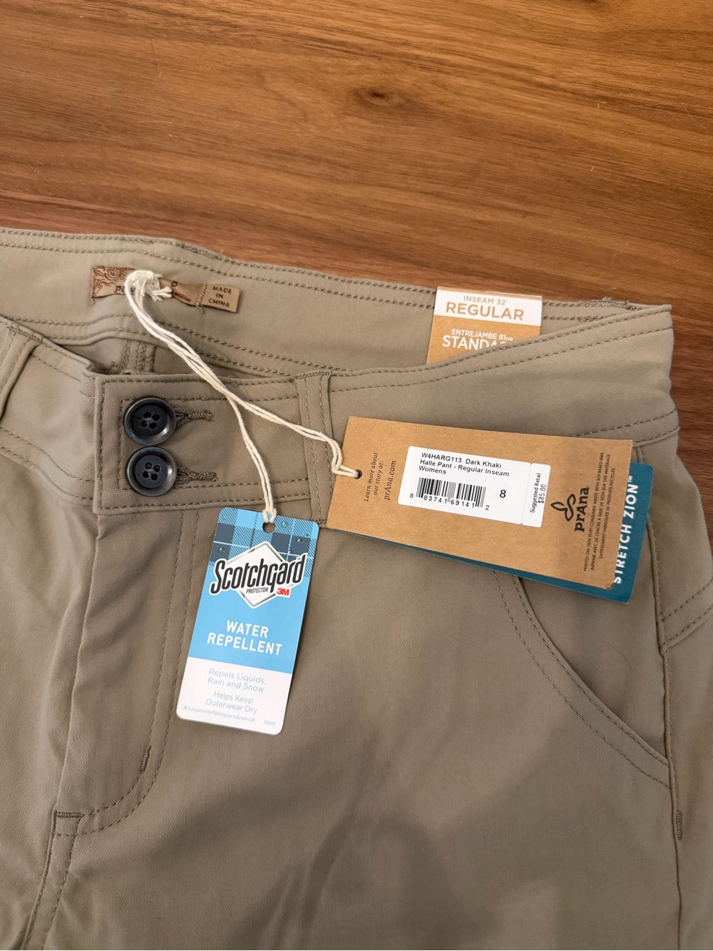 Prana Halle Pant - Dark Khaki - 8 Reg